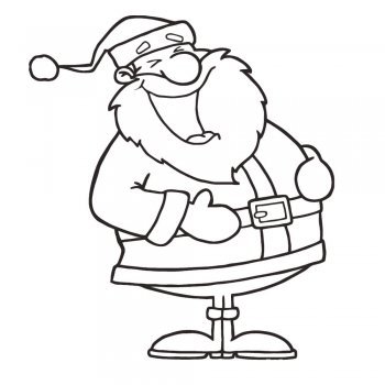 Dibujo de Navidad de Papá Noel riéndose
