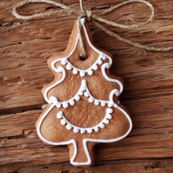 Galleta de árbol de Navidad para decorar con los niños