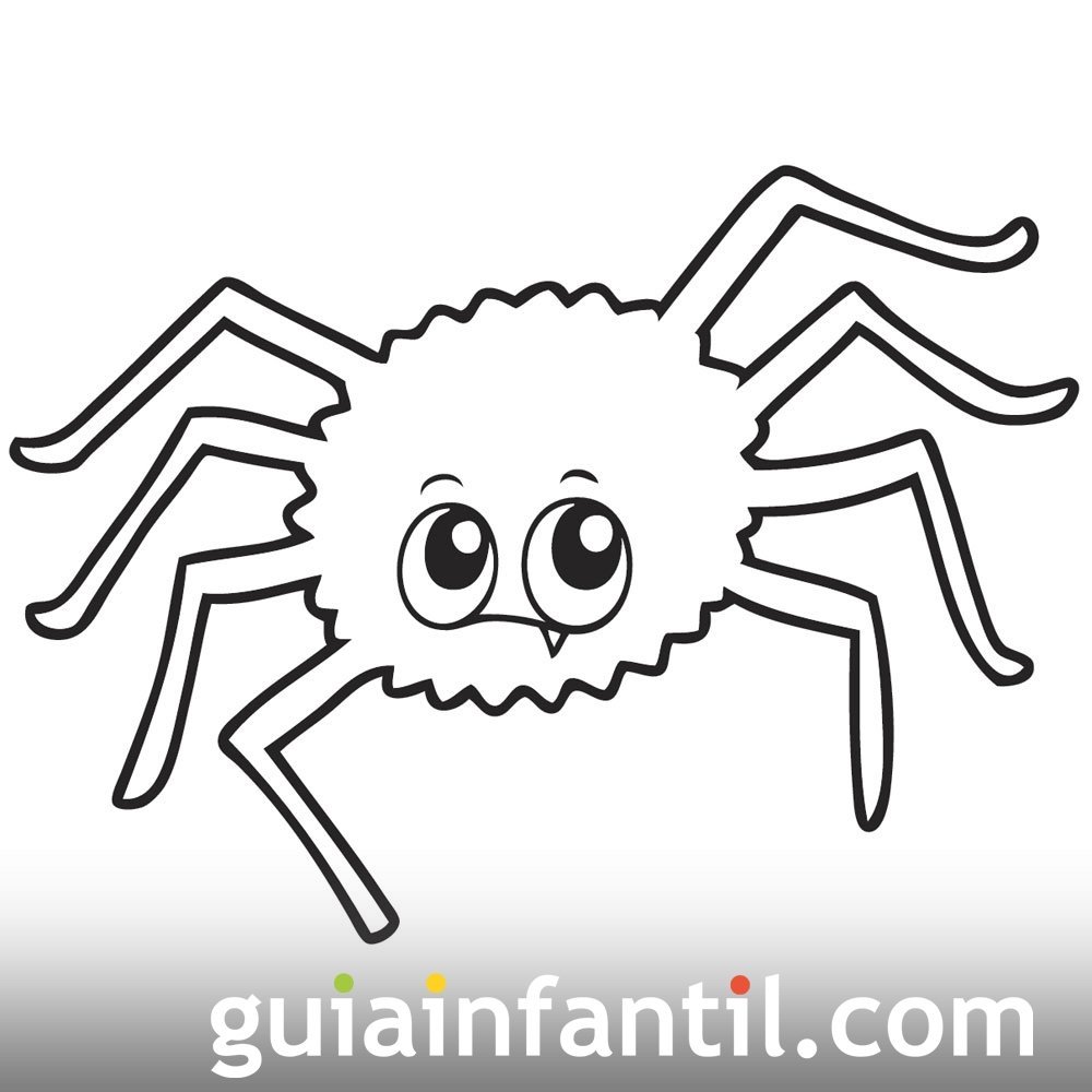 Dibujo de una araña para colorear en Halloween