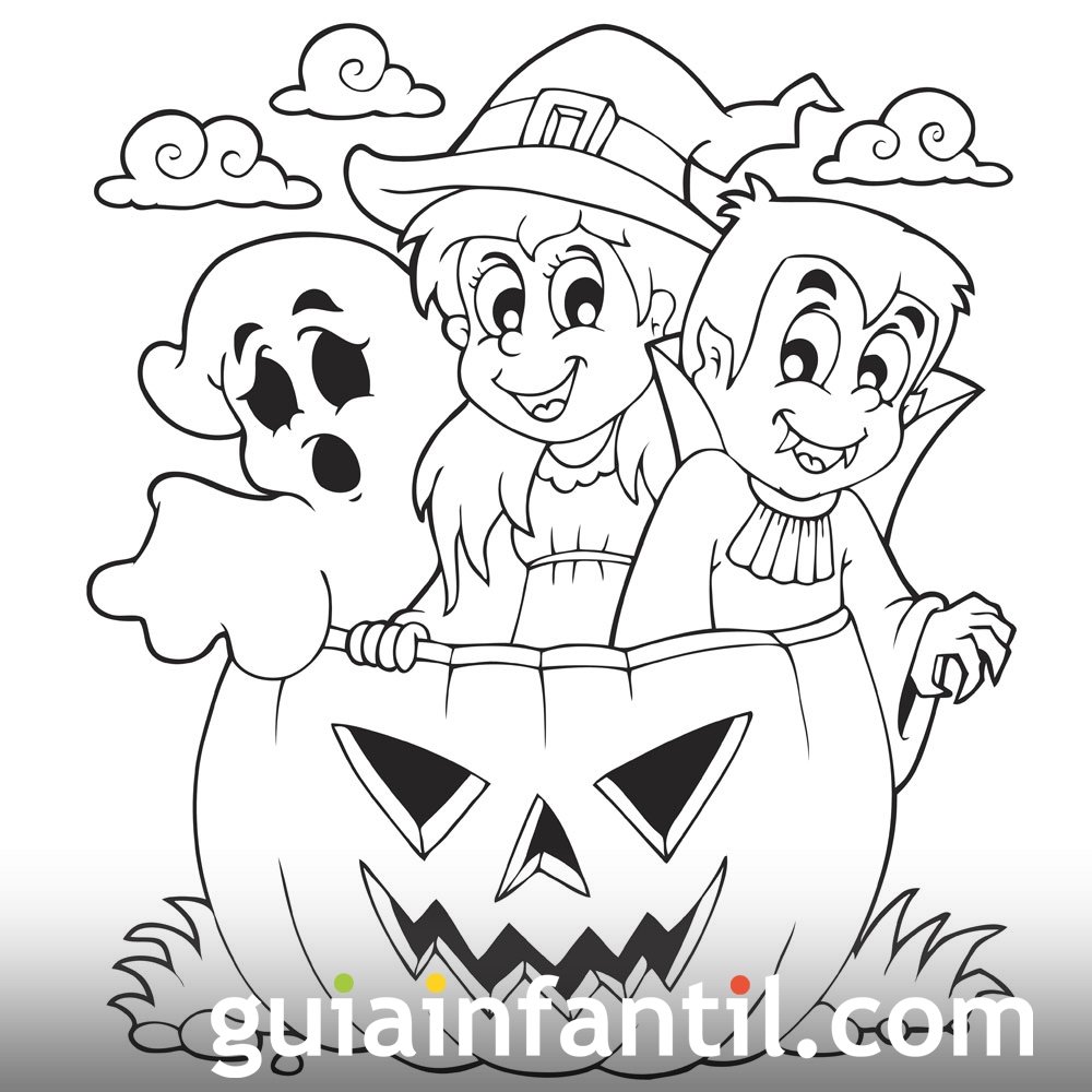Dibujos de Halloween para imprimir y colorear con los niños