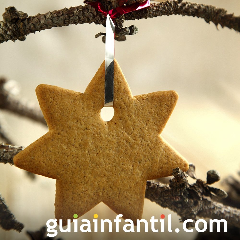 Estrella de galleta de jengibre para la Navidad