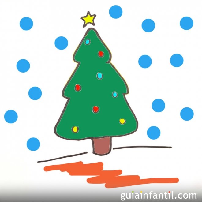 Cómo dibujar un árbol de Navidad