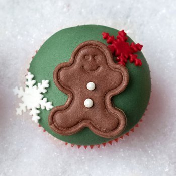 Cupcake con muñeco de jengibre