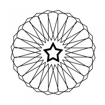Mandala de estrellas para pintar