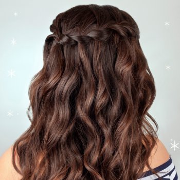 Recogido con trenzas para Navidad