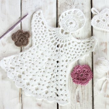 Ángel navideño en crochet