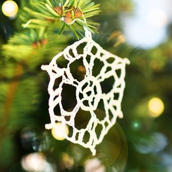 Copos de nieve en crochet