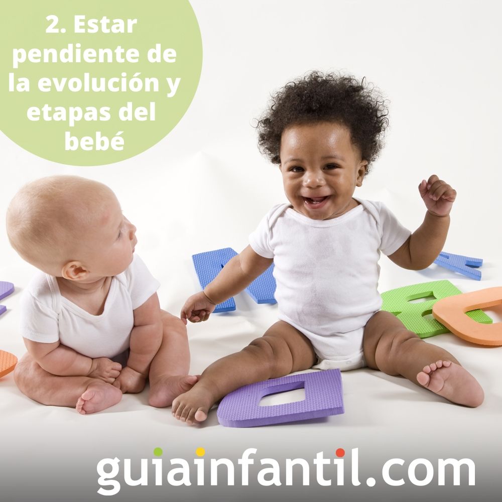 2. Estar pendiente de la evolución y etapas del bebé