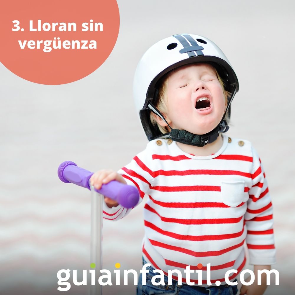 3. Los niños lloran sin vergüenza