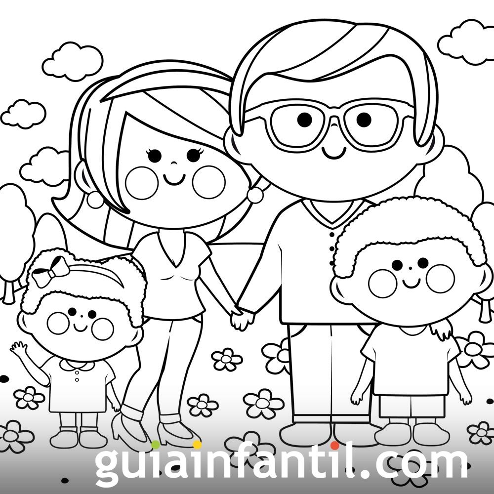 Dibujos Para Colorear Derecho Del Nino A Tener Una Familia