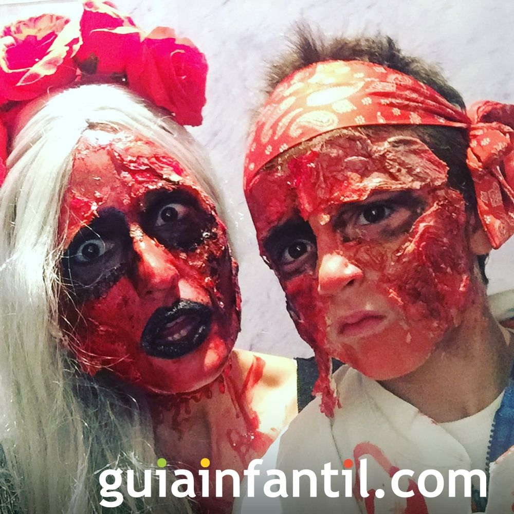 Terrorífico el maquillaje para Halloween de Juan