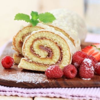 Tronco de Navidad relleno de crema de castañas
