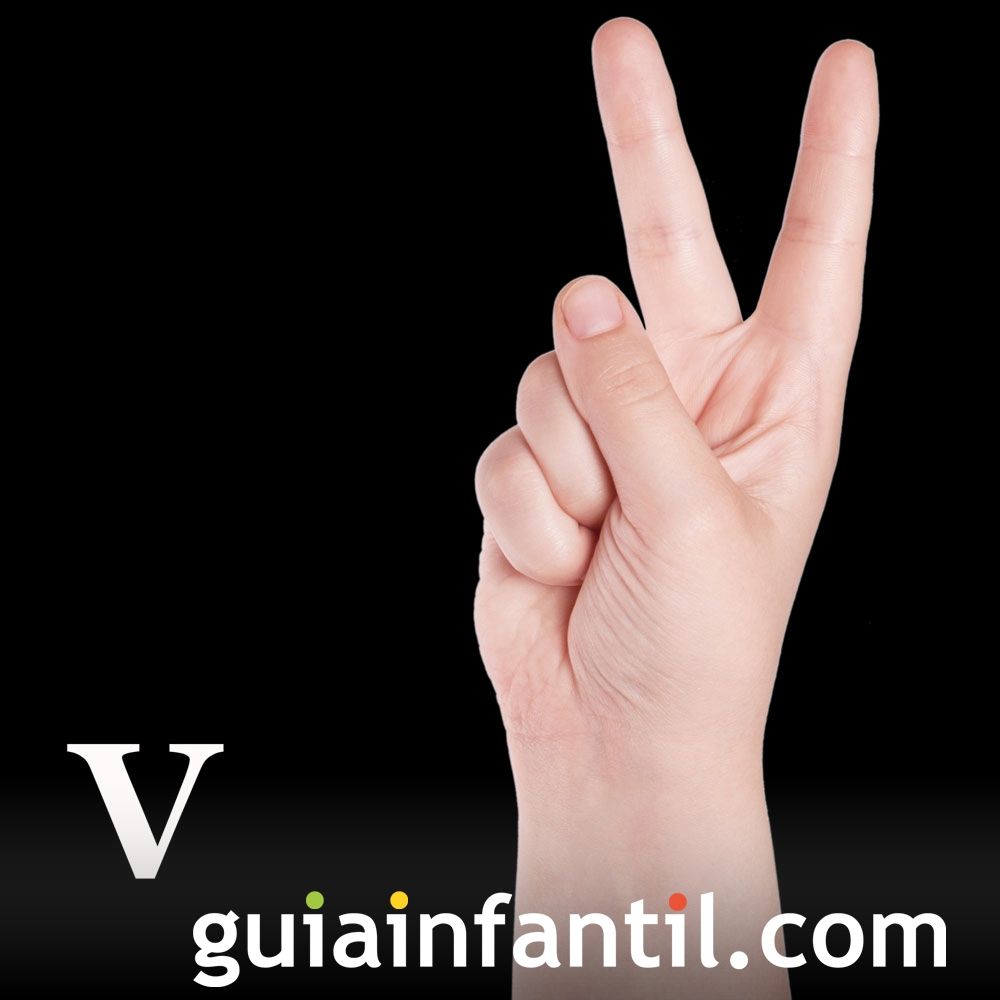¿Qué significa la letra V en la mano?