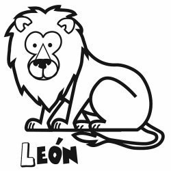 Dibujo de león para colorear