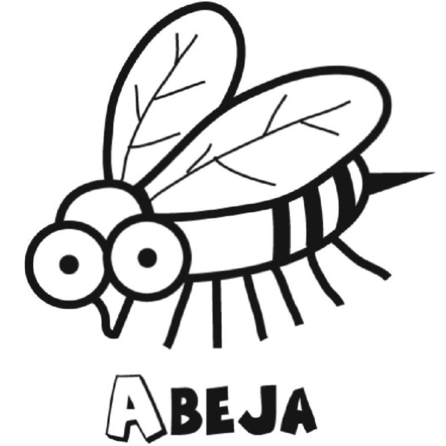 Dibujo para colorear de abeja