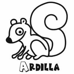 Dibujo de ardilla para imprimir