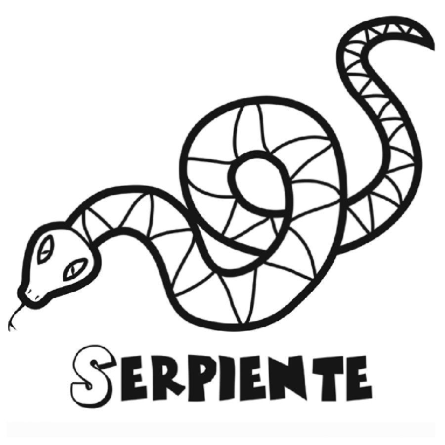 Dibujo para colorear de serpiente