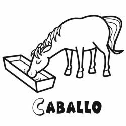 Dibujo infantil para colorear de un caballo