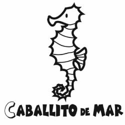 Dibujo para imprimir de caballito de mar