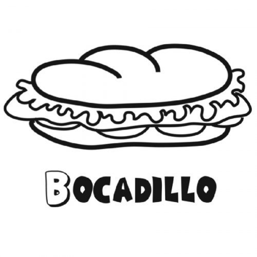 Dibujo para imprimir de bocadillo
