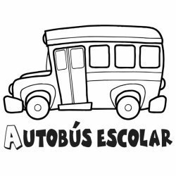 Dibujo de un autobús escolar para pintar