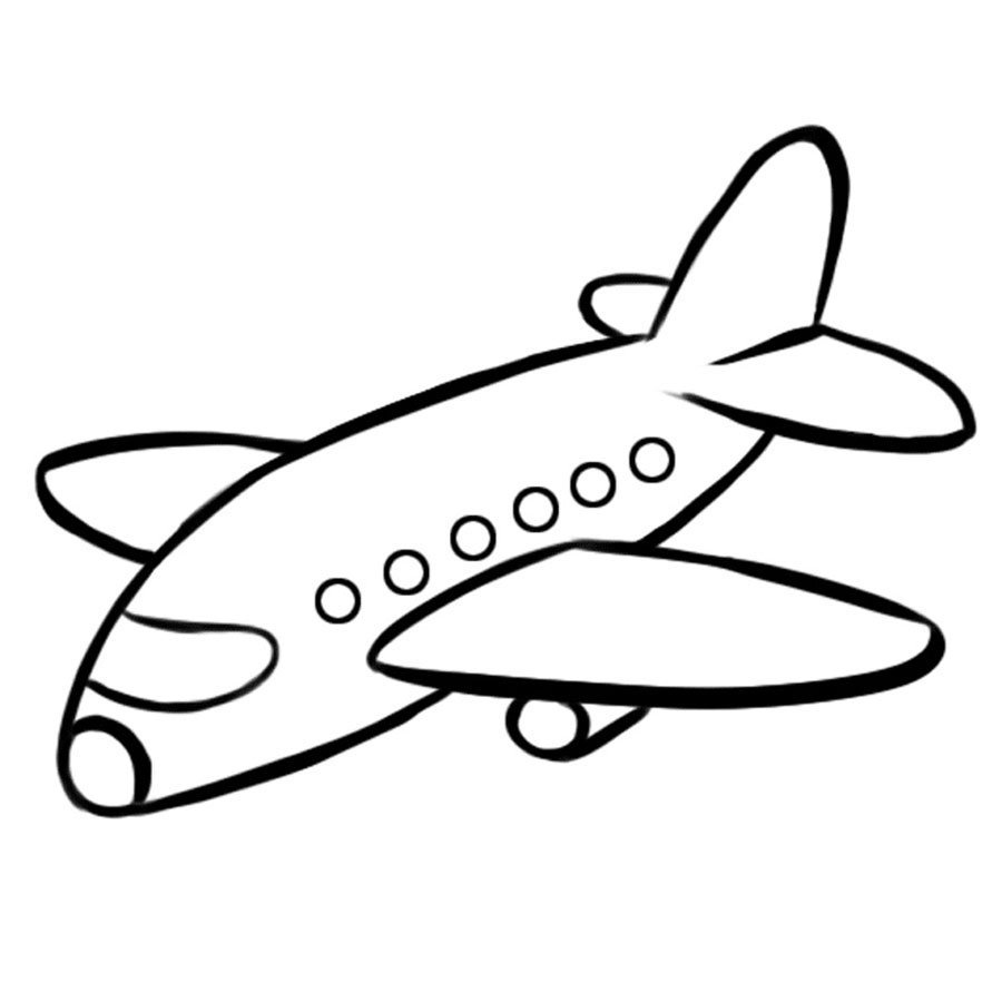Dibujo para impirmir y pintar de un avión