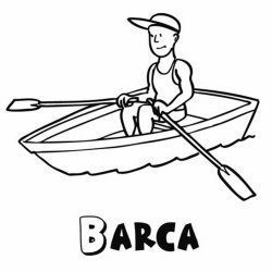 Dibujo para colorear de una barca