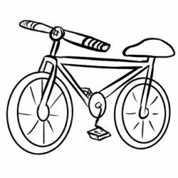 Dibujo de una bicicleta para colorear