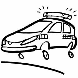 Dibujo de coche de policía para colorear Dibujo de coche de policía para colorear