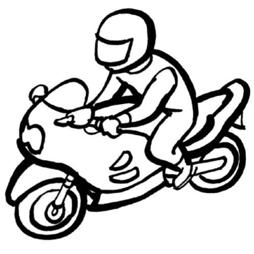 Dibujo para pintar de una moto