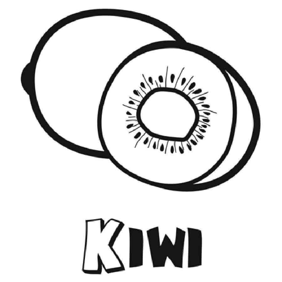 Dibujo de kiwi para colorear