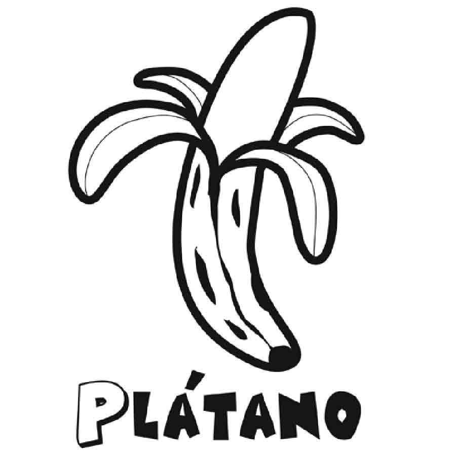 Dibujo para pintar de un plátano