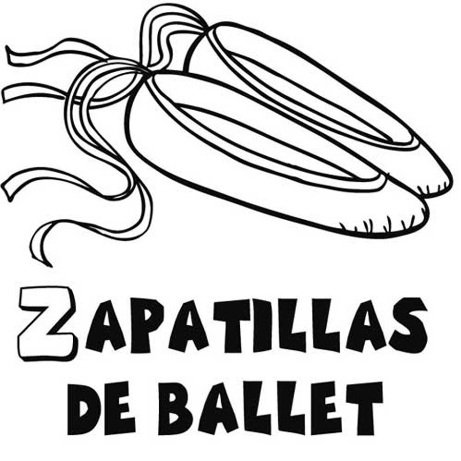 Dibujo Para Colorear De Zapatillas De Ballet