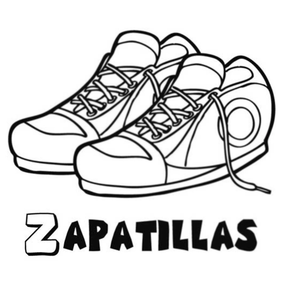 Dibujo de zapatillas deportivas para colorear