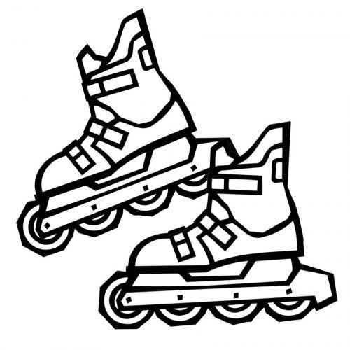 Dibujo de patines de ruedas para pintar