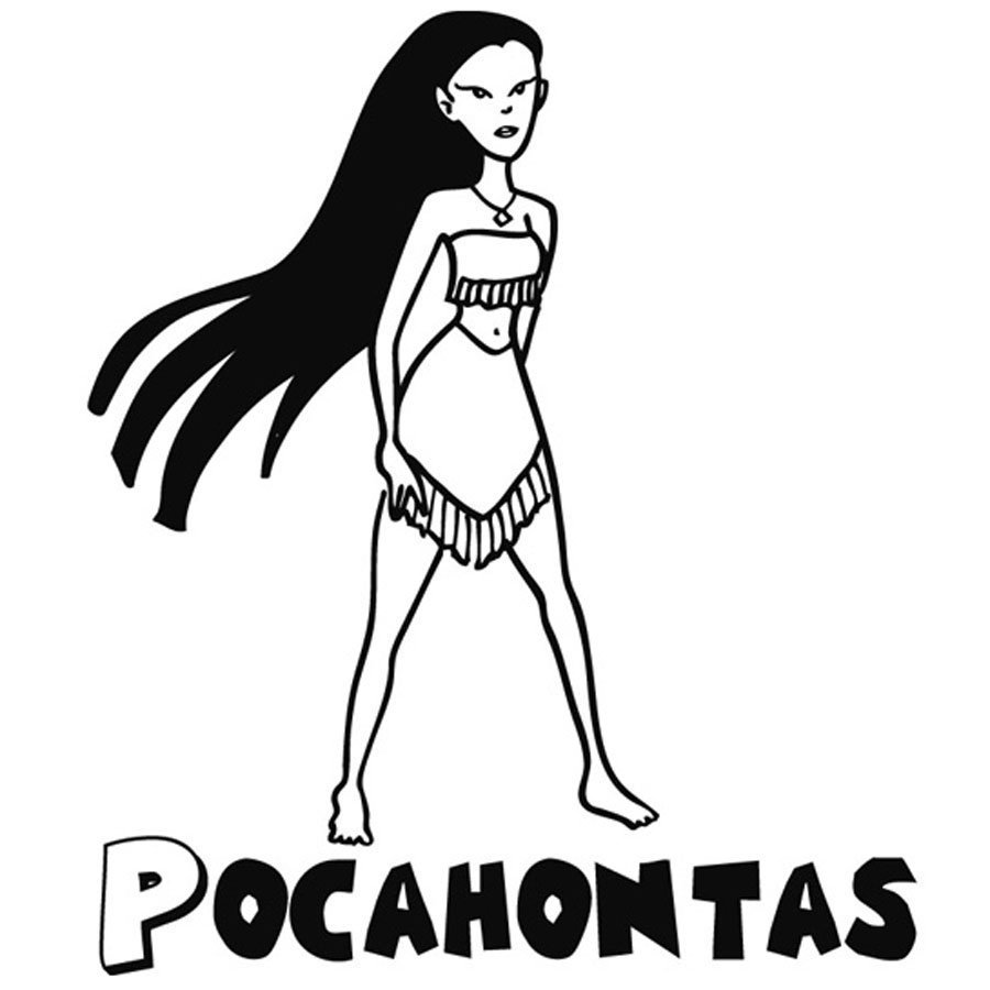 Dibujo para colorear de Pocahontas