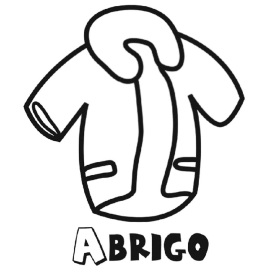 Dibujo para imprimir y pintar un abrigo
