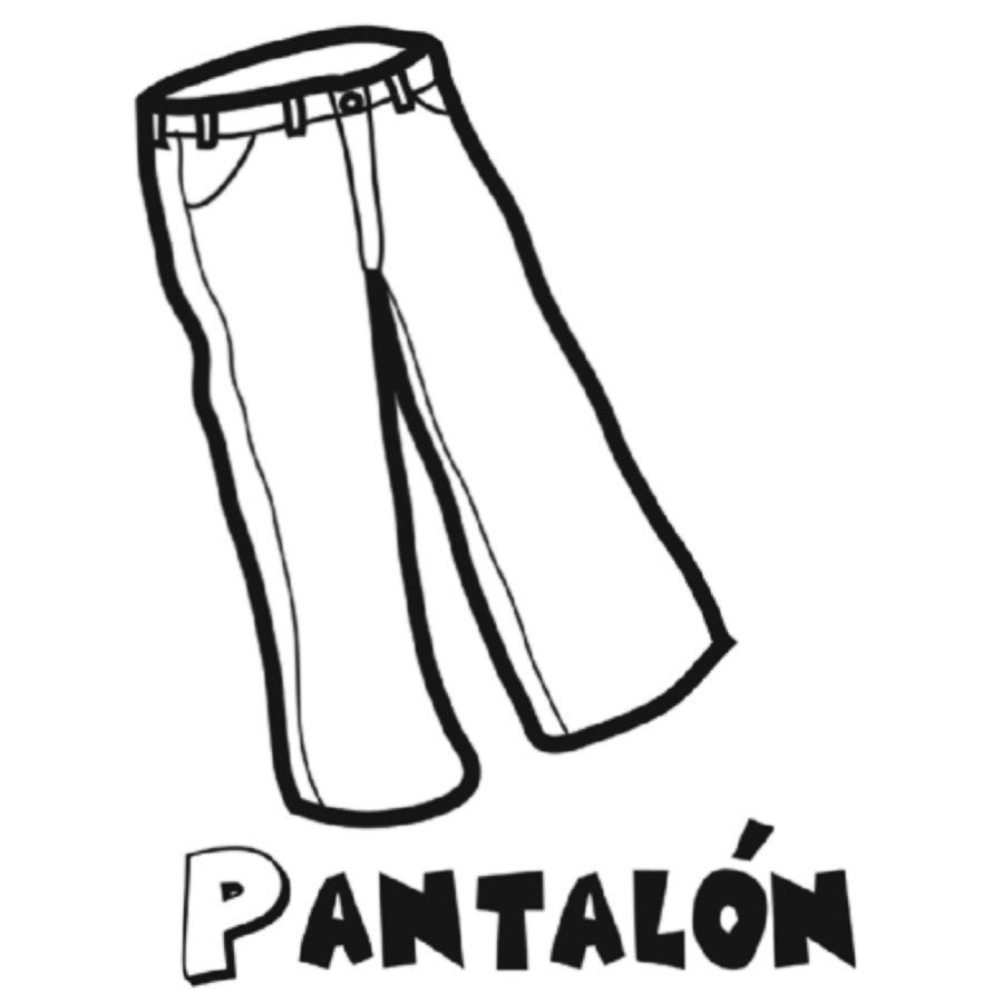 Dibujo de un pantalón para colorear