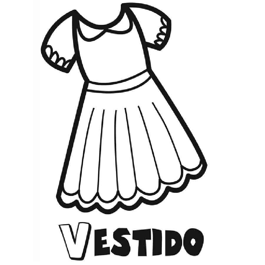 Dibujos para colorear de prendas de ropa