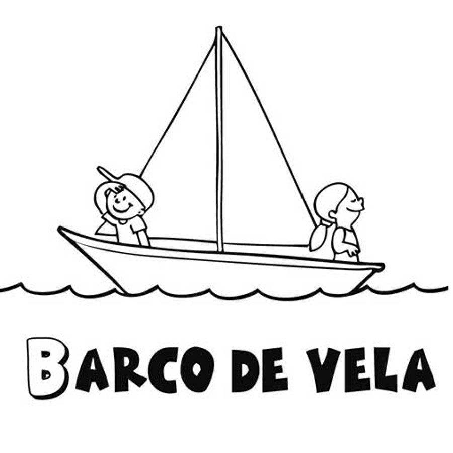 Dibujo de barco de vela para colorear
