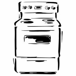 Dibujo para imprimir y pintar de un horno