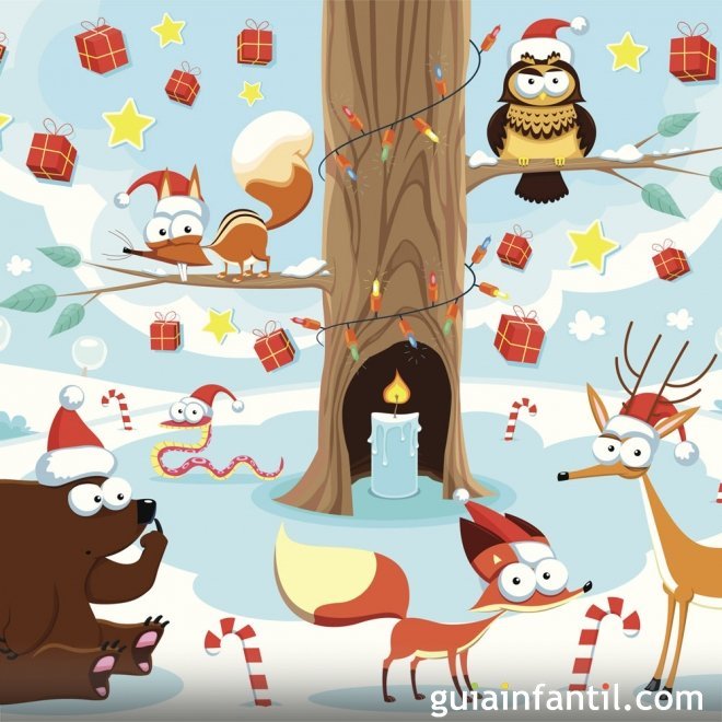 Una Navidad en el bosque. Cuento navideño sobre la amistad para niños