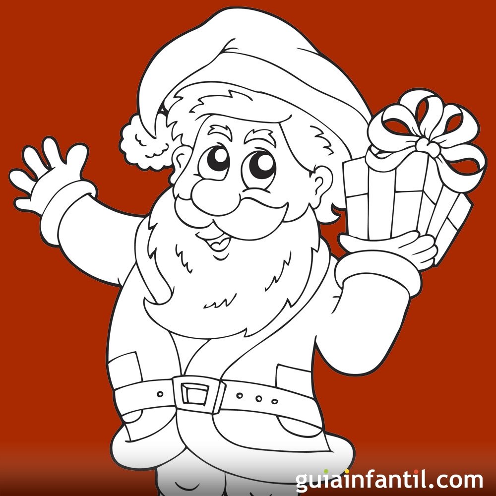 Dibujos de Papá Noel o Santa Claus para colorear