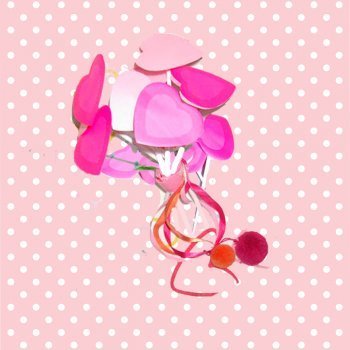 Ramo de corazones. Manualidades para niños