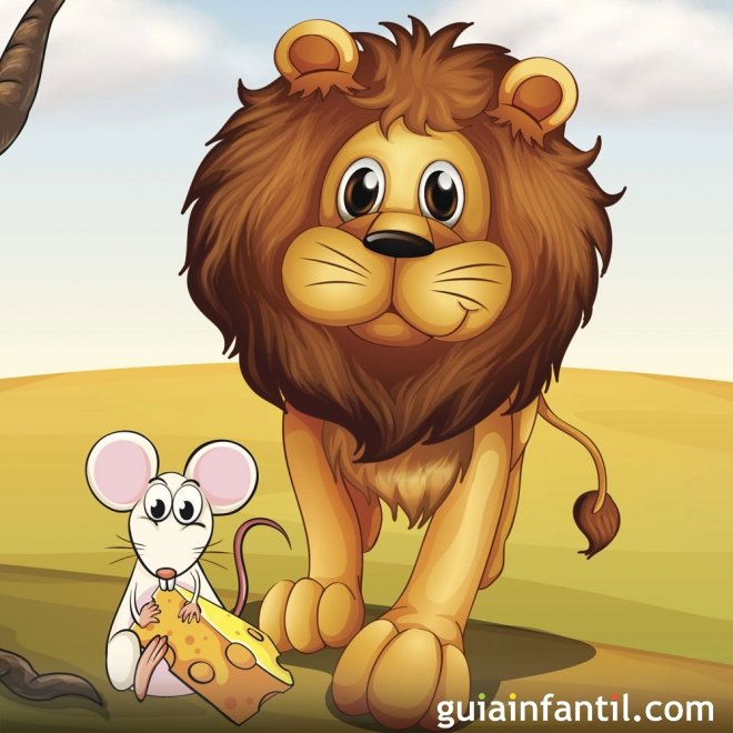 Fábulas para niños. El león y el ratón