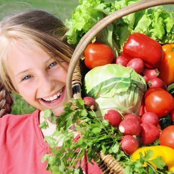 Alimentación vegetariana y los niños