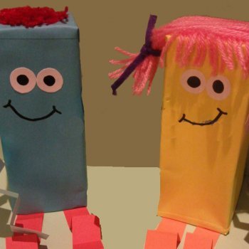 Muñecos con cajas. Manualidades para niños