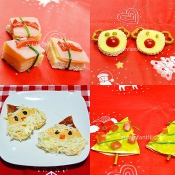 Vídeos de recetas de canapés variados de Navidad para niños