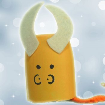 Figura de buey para el Belén. Manualidades de Navidad