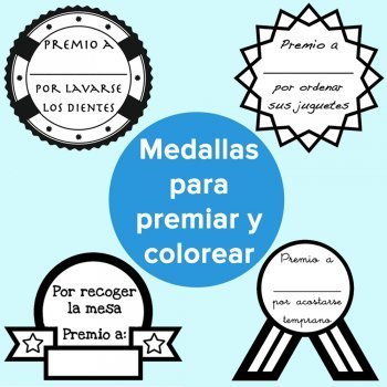 Medallas por los buenos hábitos de los niños